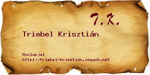Triebel Krisztián névjegykártya
