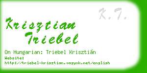 krisztian triebel business card